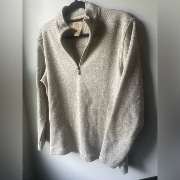 Cream tan color men’s sweater size medium very classy and casual like new! - Picture 1 of 5